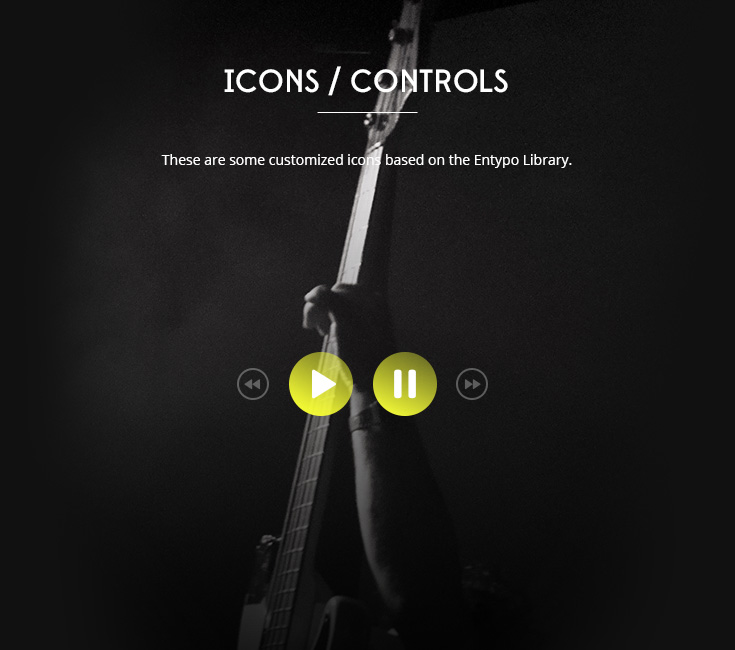 Jamm.in icons : customized icons from the entypo library