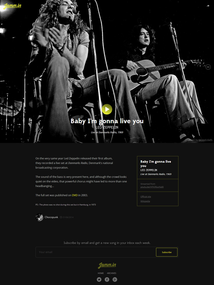 Jamm.in post page
