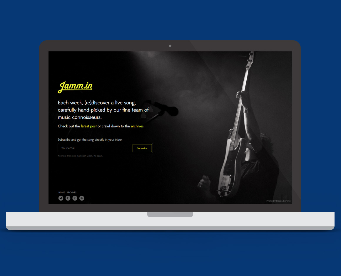 Jam.in website preview